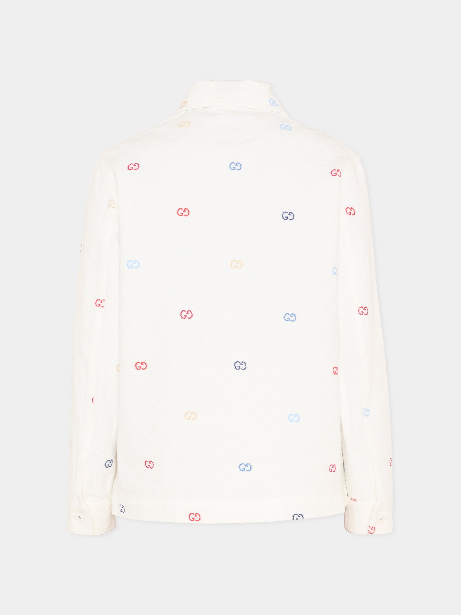 Giubbotto bianco per bambini con monogram,Gucci Kids,826640 XDDFC 9066