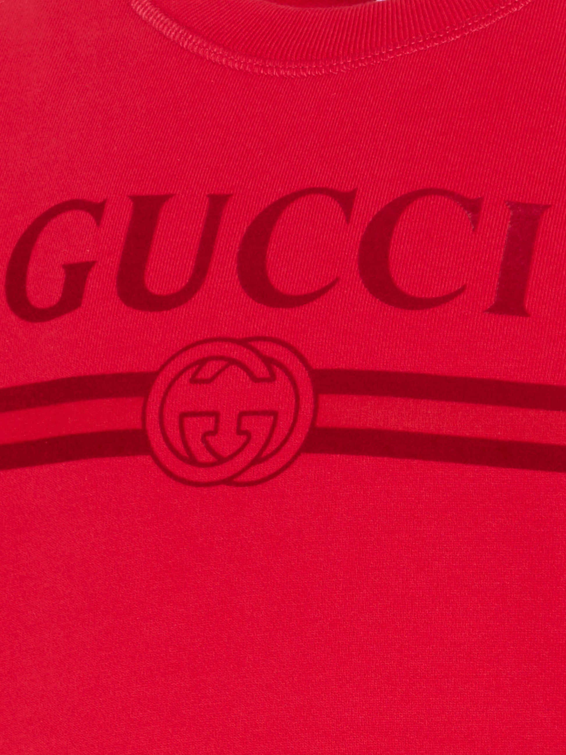 Felpa rossa per bambini con logo,Gucci Kids,849011 XJHO6 6195
