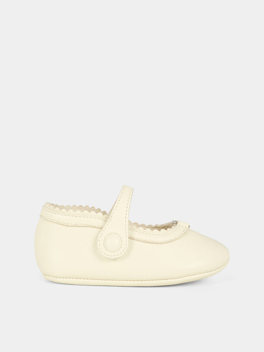 Ballerine avorio per neonata con GG,Gucci Kids,834357 1D700 9110