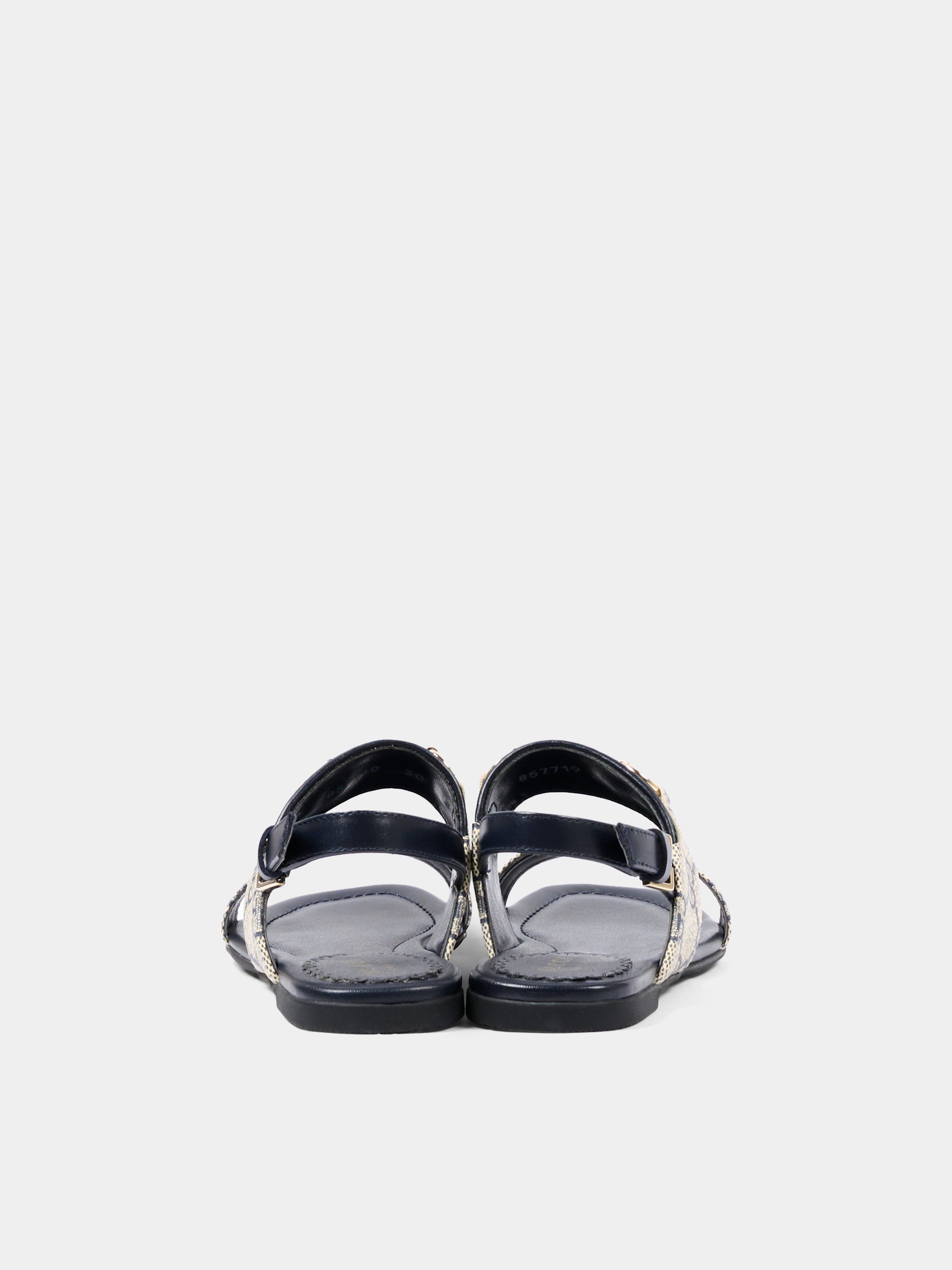 Sandalo blu per bambina con GG Supreme,Gucci Kids,857719 FAFM7 4061