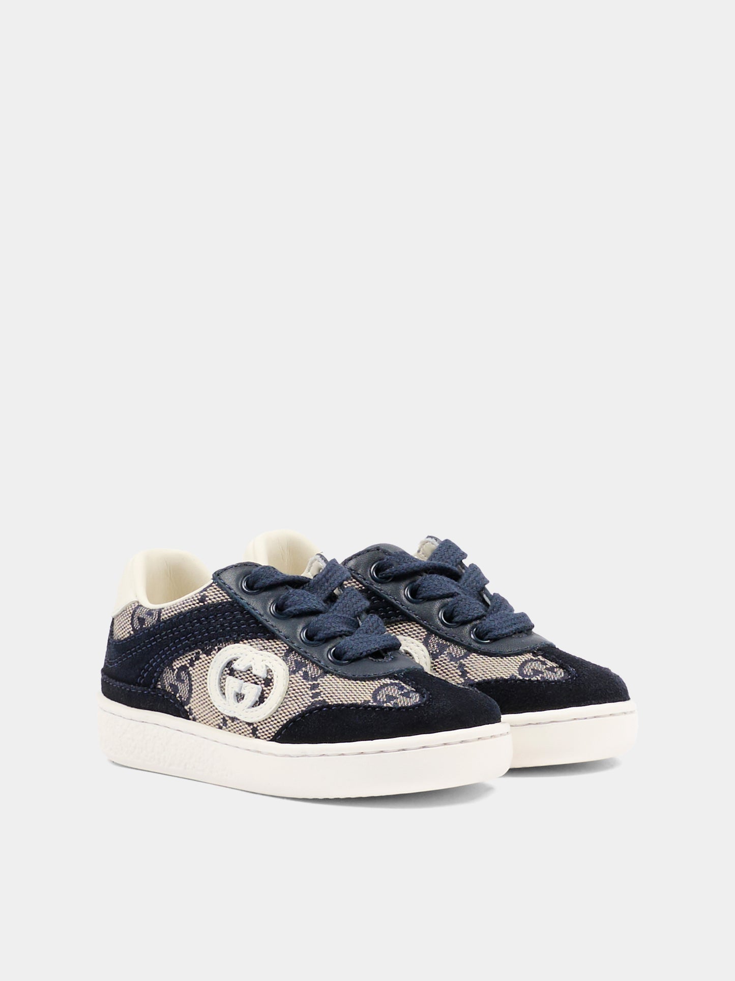 Sneakers G74 blu per neonati e bambini con GG,Gucci Kids,812673 AAE2T 4056