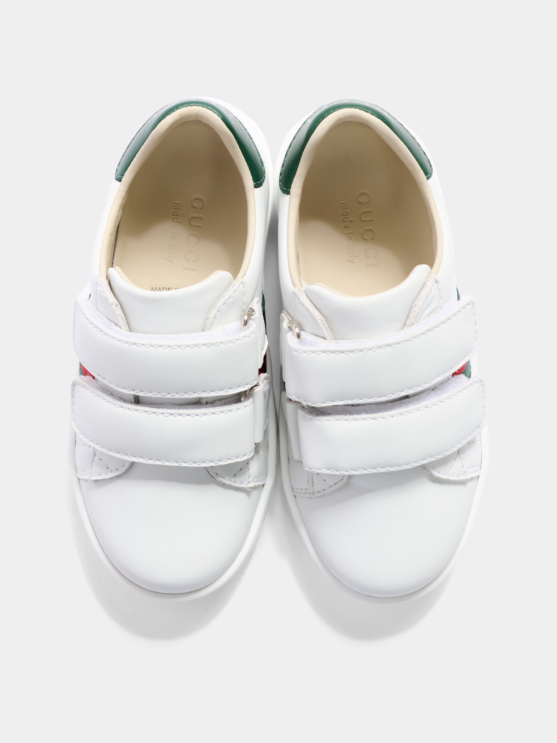Sneakers bianche per bambini con Mr. Happy,Gucci Kids,858455 CPWB0 9085