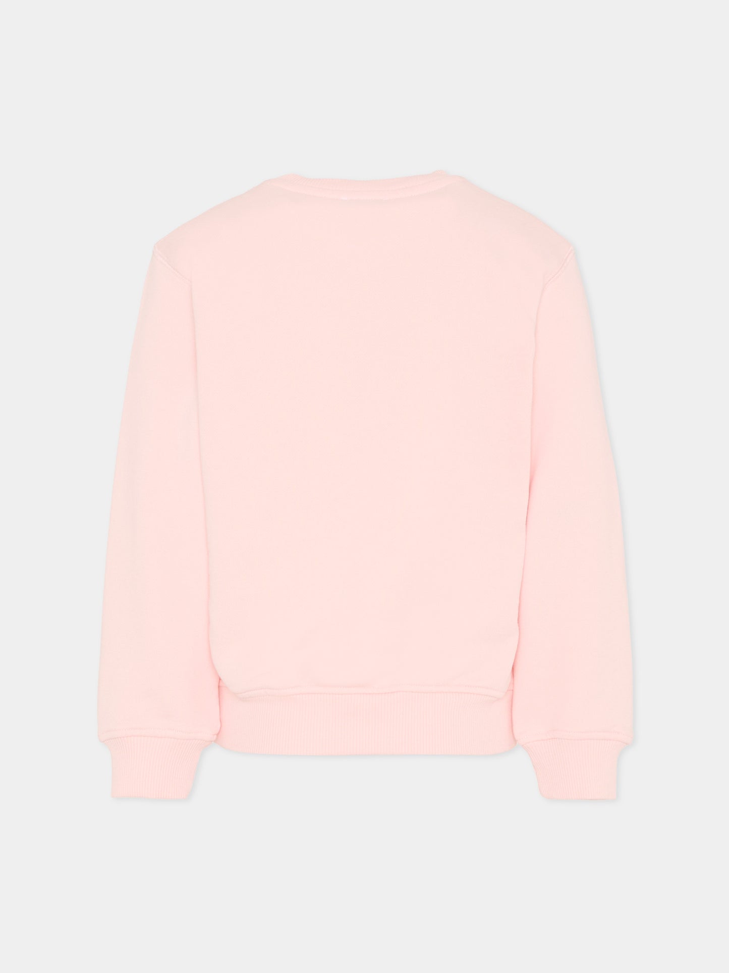 Felpa rosa per bambina con stampa onde,Casablanca,KSP26 JTP 371 01 EX BC