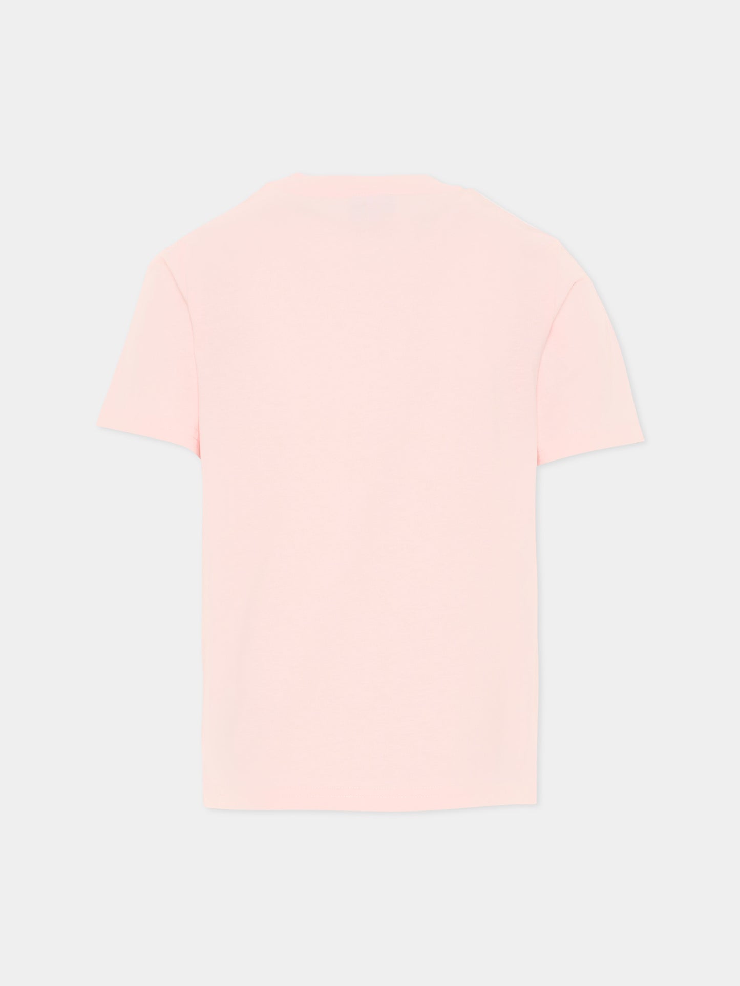 T-shirt rosa per bambina con stampa onde,Casablanca,KSP26 JTS 038 03 EX BC