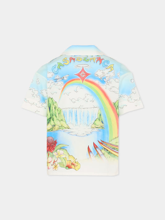 Camicia multicolor per bambino con stampa Aloha,Casablanca,KSP26 SH 180 02 EX BC