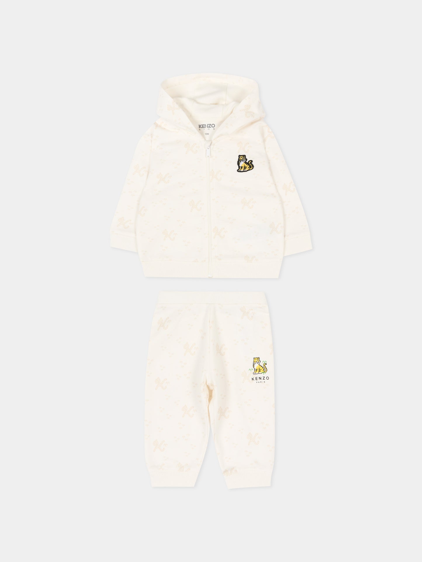Completo sportivo avorio con logo Tiger,Kenzo Kids,K61617 117
