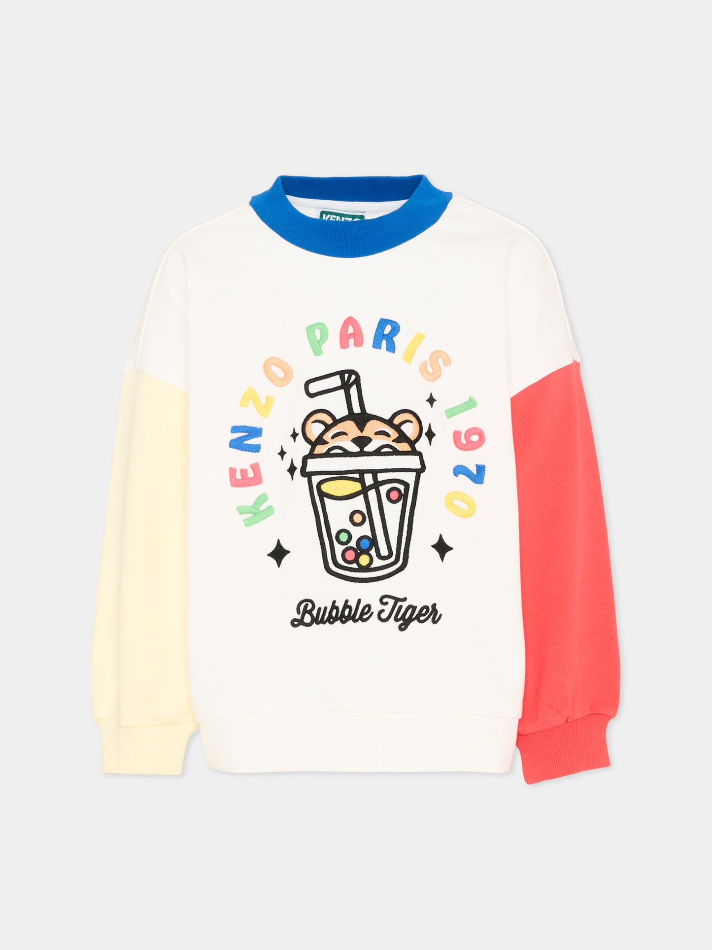 Felpa multicolor Bubble Tiger per bambino,Kenzo Kids,K61660 117