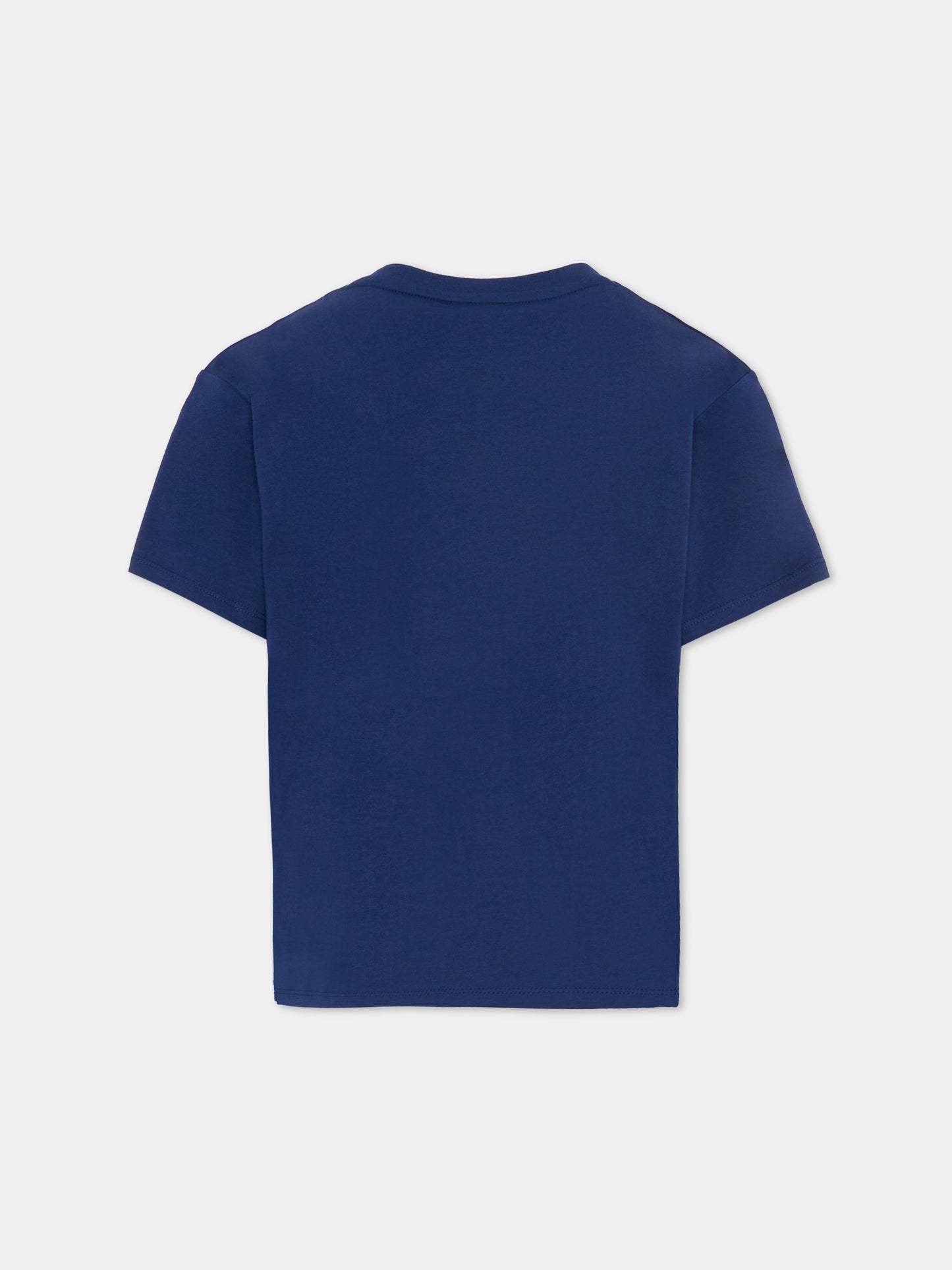 T-shirt blu per bambini con logo,Kenzo Kids,K61699 84N