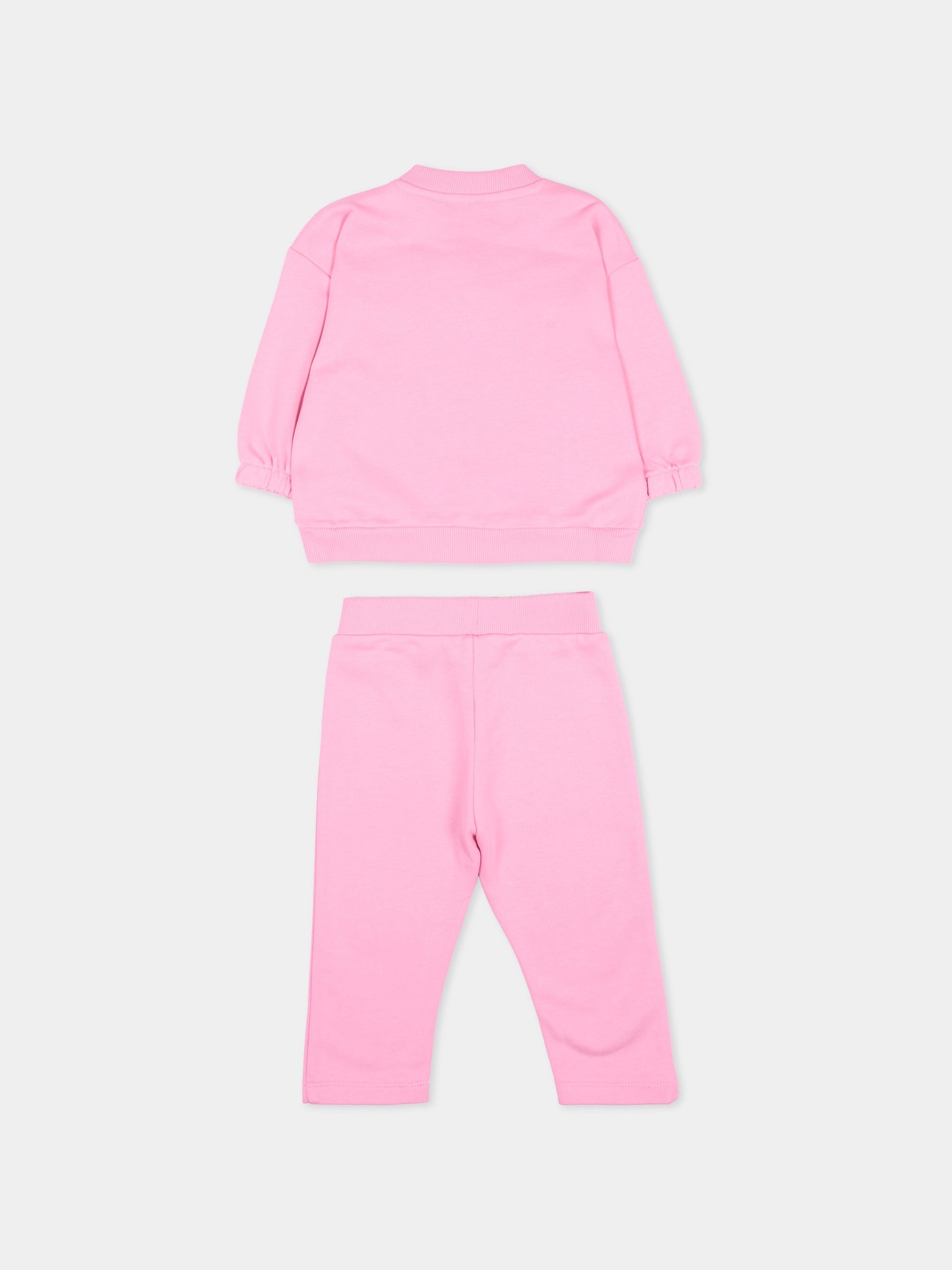 Completo sportivo rosa per neonata con fiore Boke,Kenzo Kids,K61726 47F