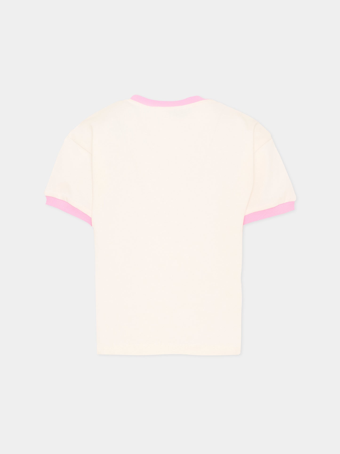 T-Shirt bianca Bubble Tiger per bambina,Kenzo Kids,K61770 117