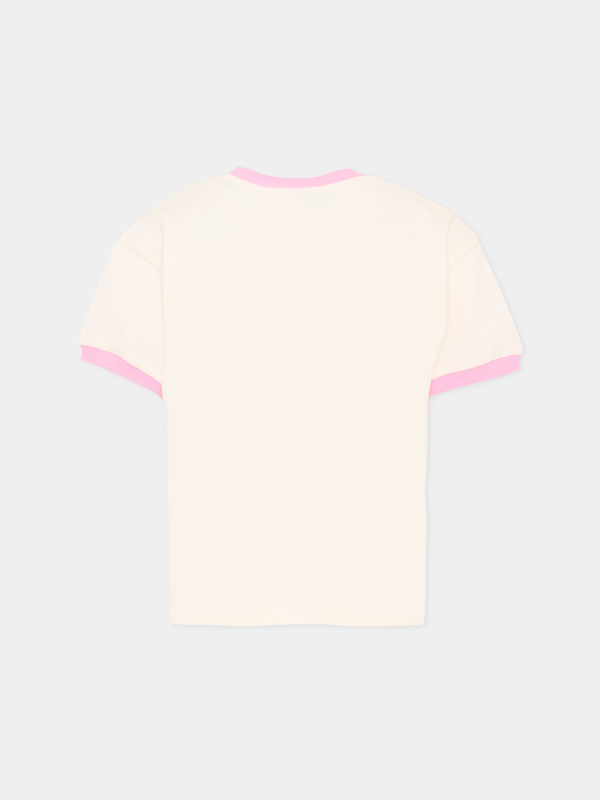 T-Shirt bianca Bubble Tiger per bambina,Kenzo Kids,K61770 117