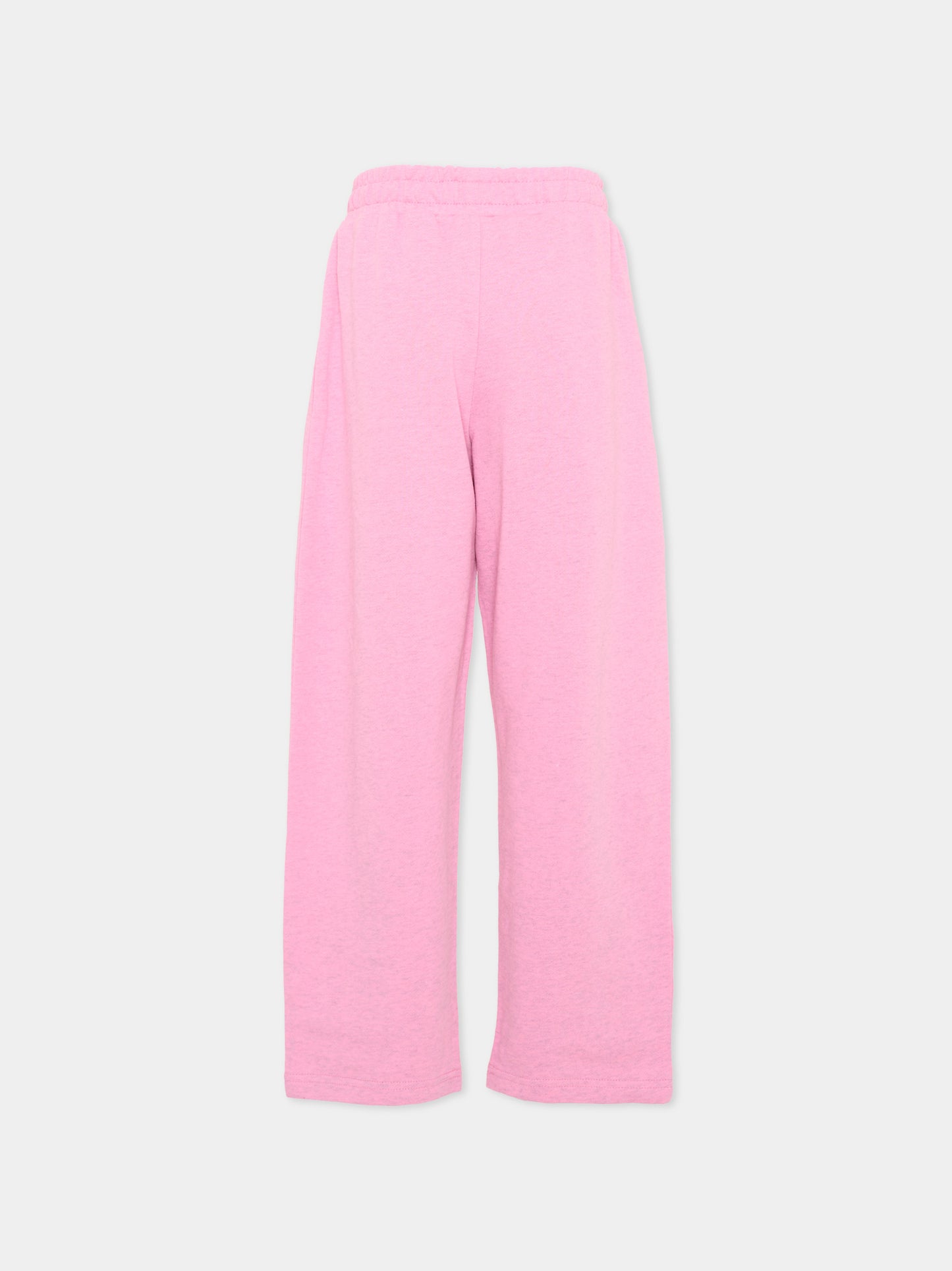 Pantaloni sportivi rosa per bambina con logo ricamato,Kenzo Kids,K61775 47F