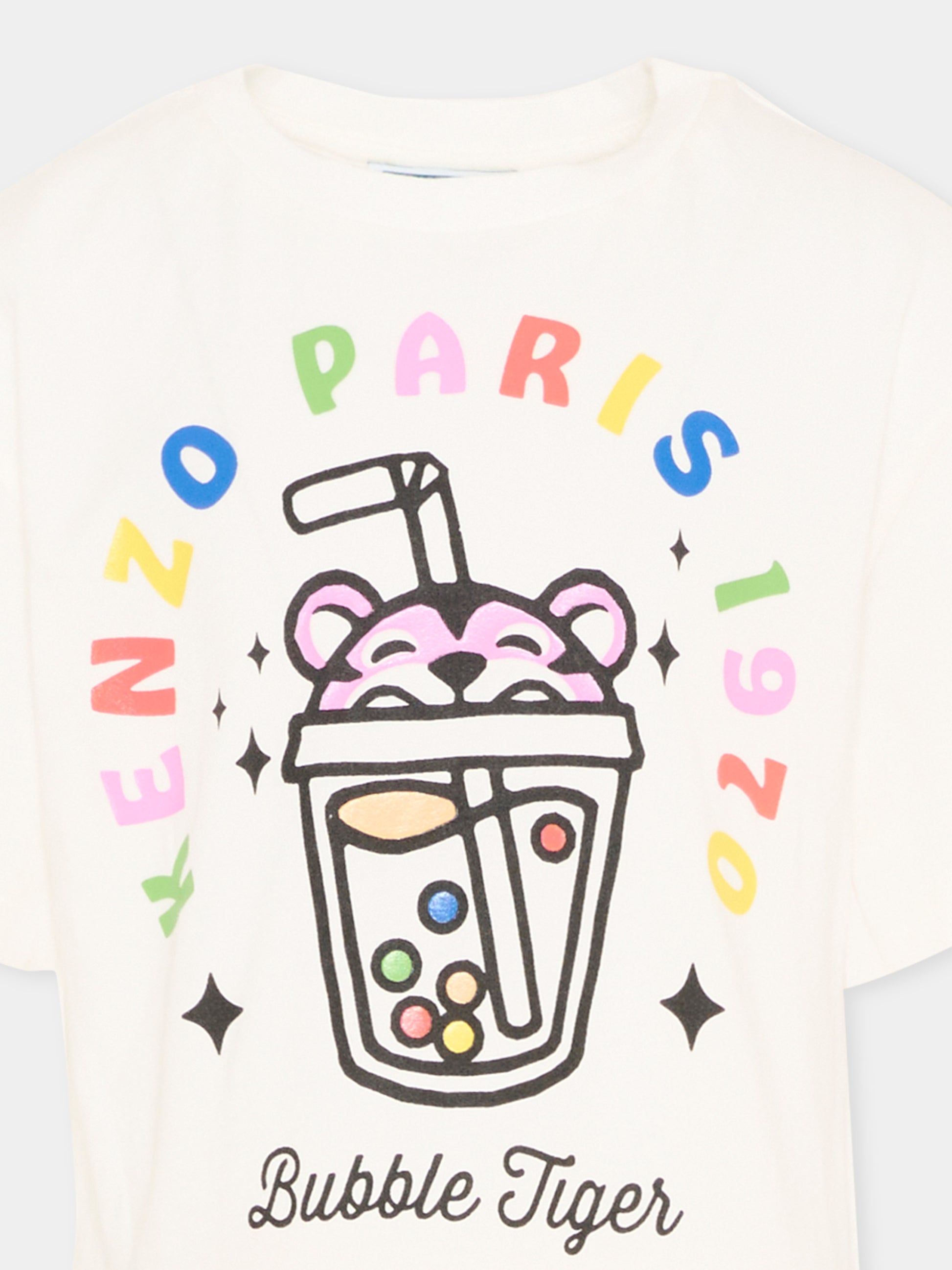 Vestito multicolor Bubble Tiger per bambina,Kenzo Kids,K61782 S51