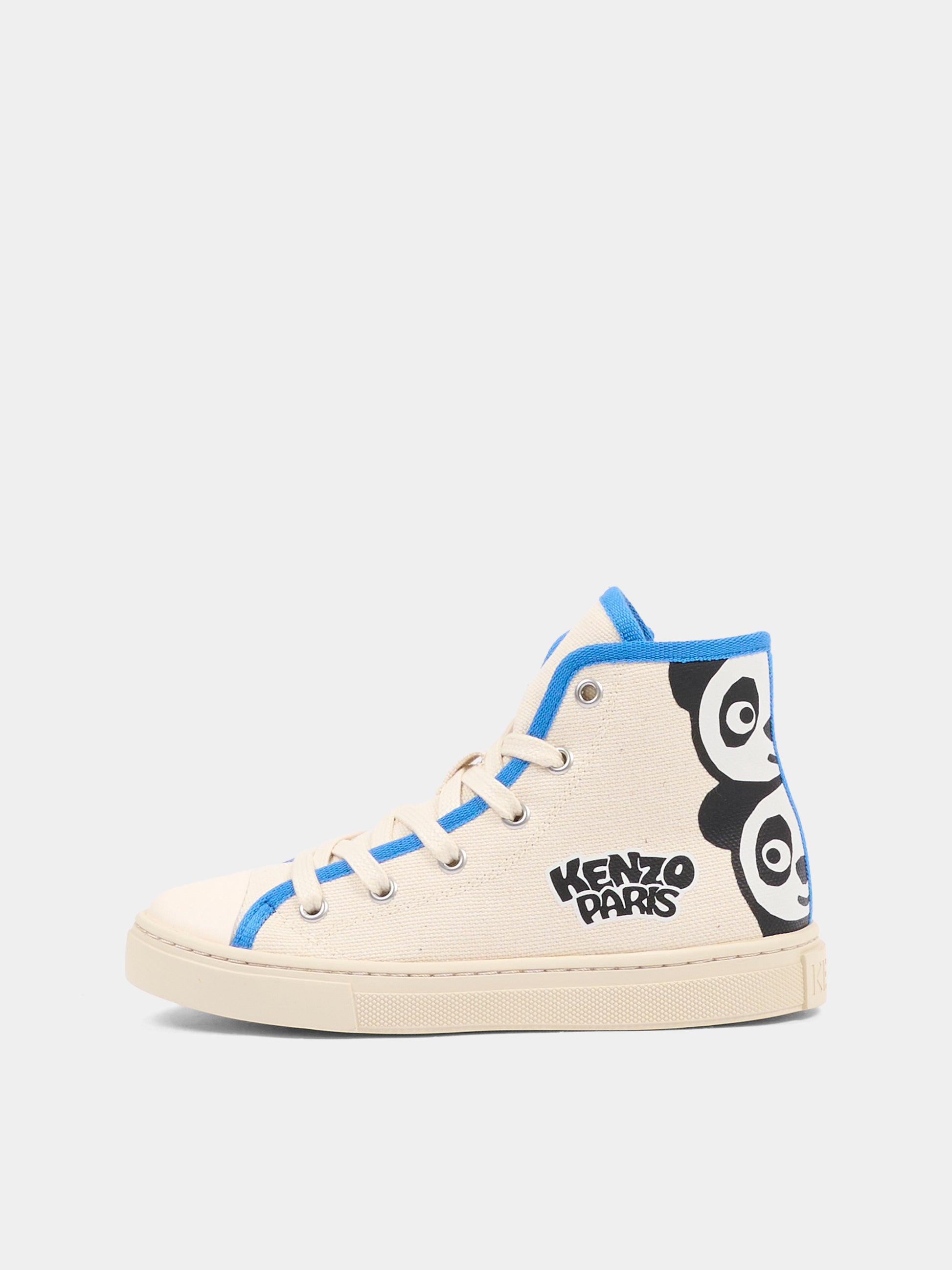 Sneakers beige per bambini con logo,Kenzo Kids,K61821 208