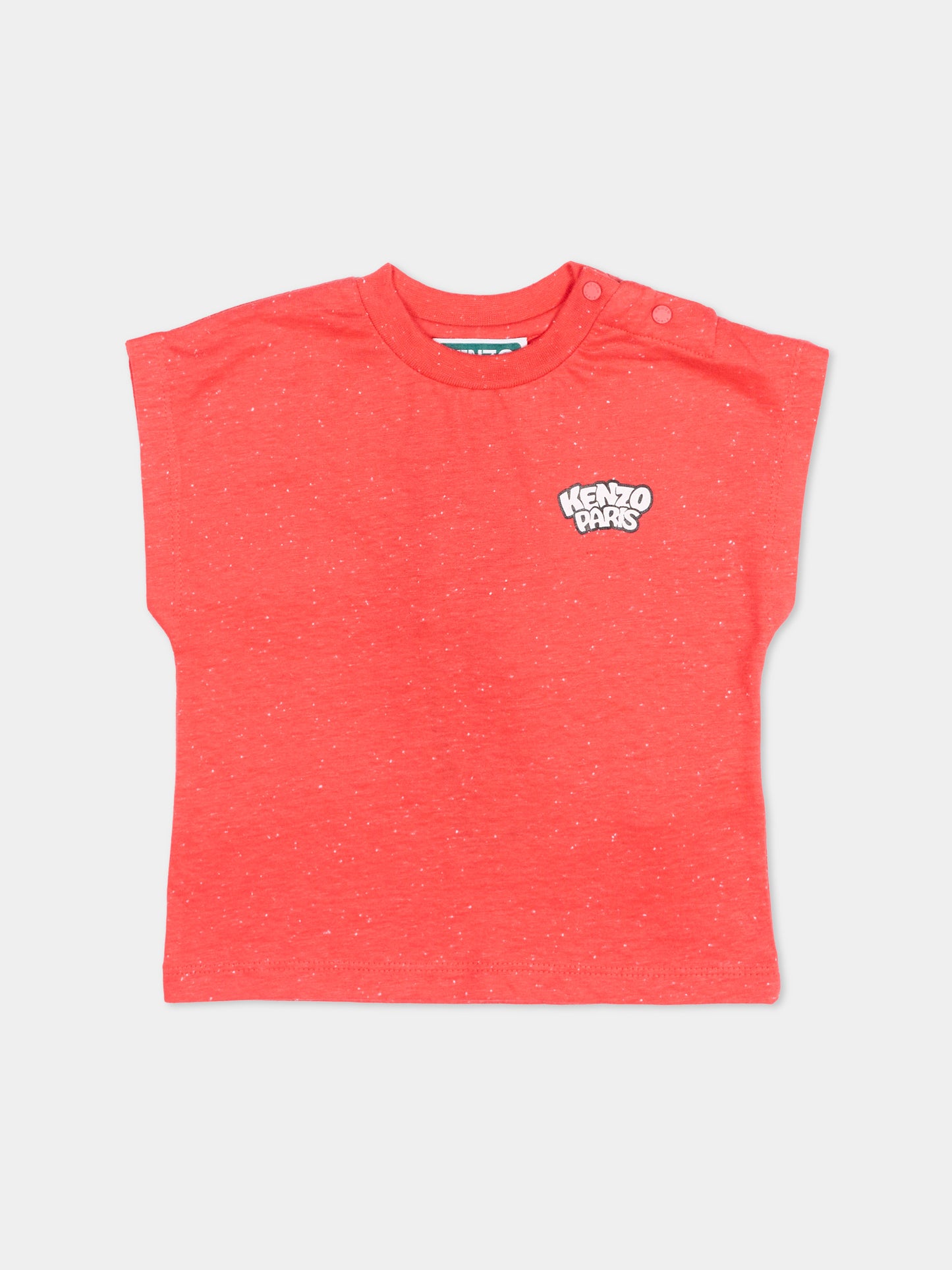 T-shirt rossa per neonati con panda,Kenzo Kids,K61843 976