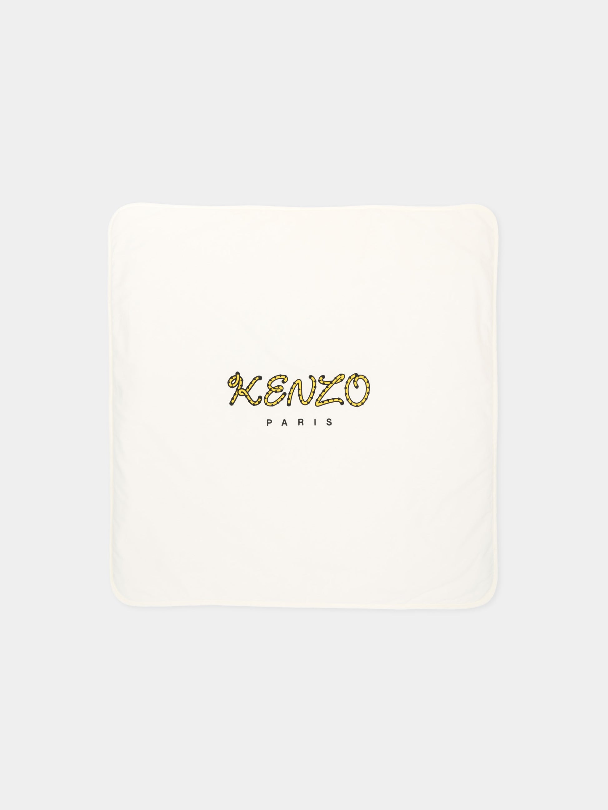 Coperta avorio per neonati con logo,Kenzo Kids,K61858 117