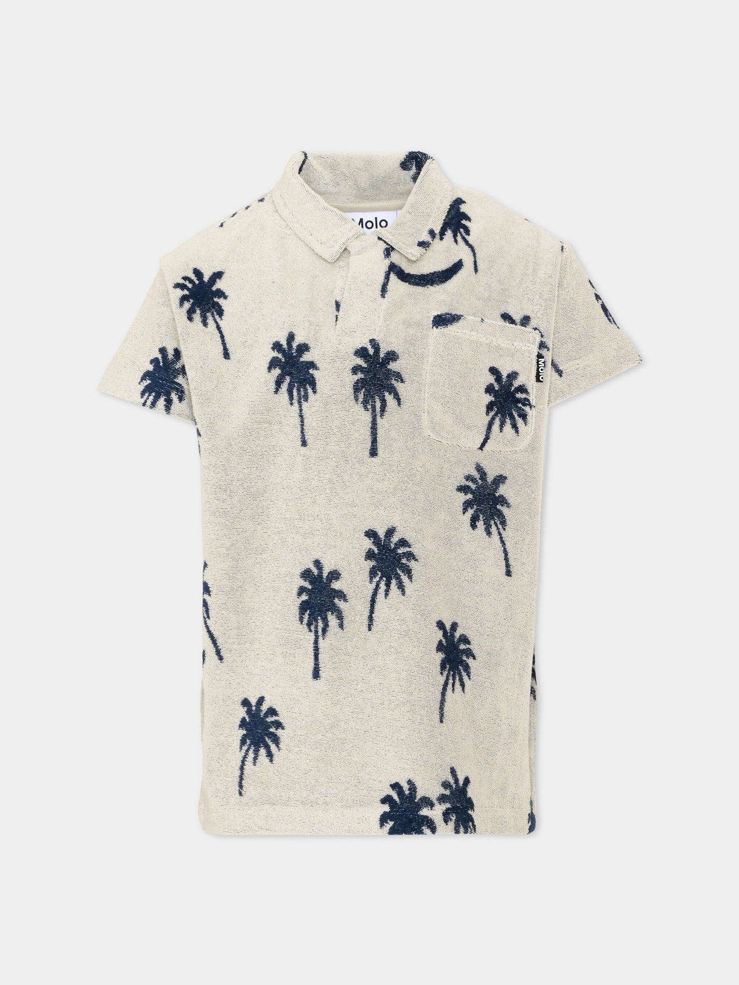 Polo grigia Randel per bambino con palme,Molo,1S26A207 9519