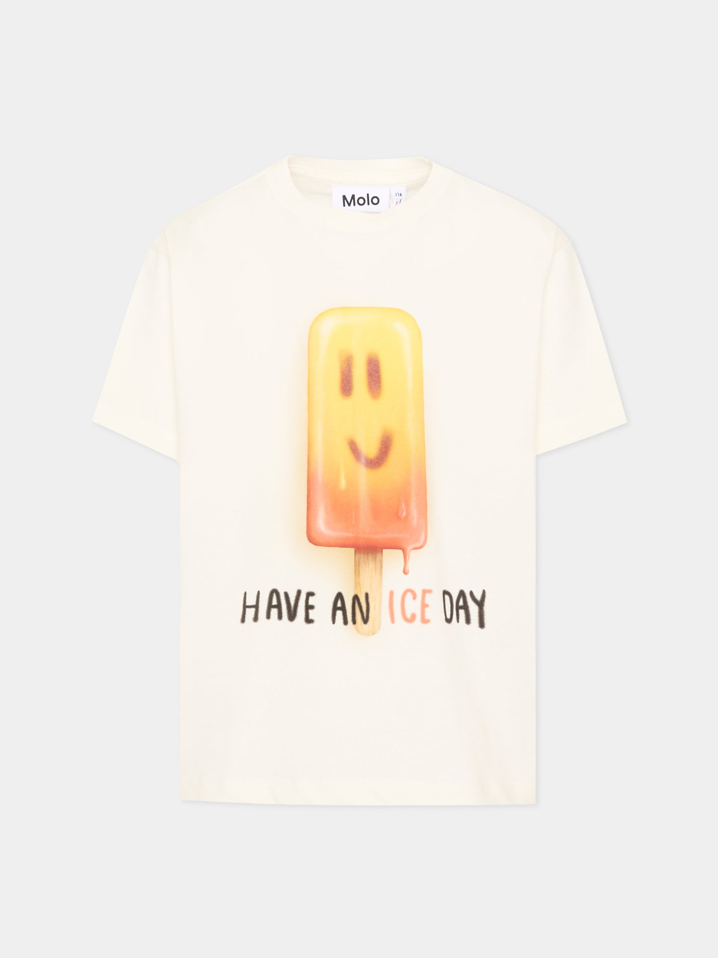 T-shirt bianca Riley per bambini con ghiacciolo,Molo,1S26A213 9804