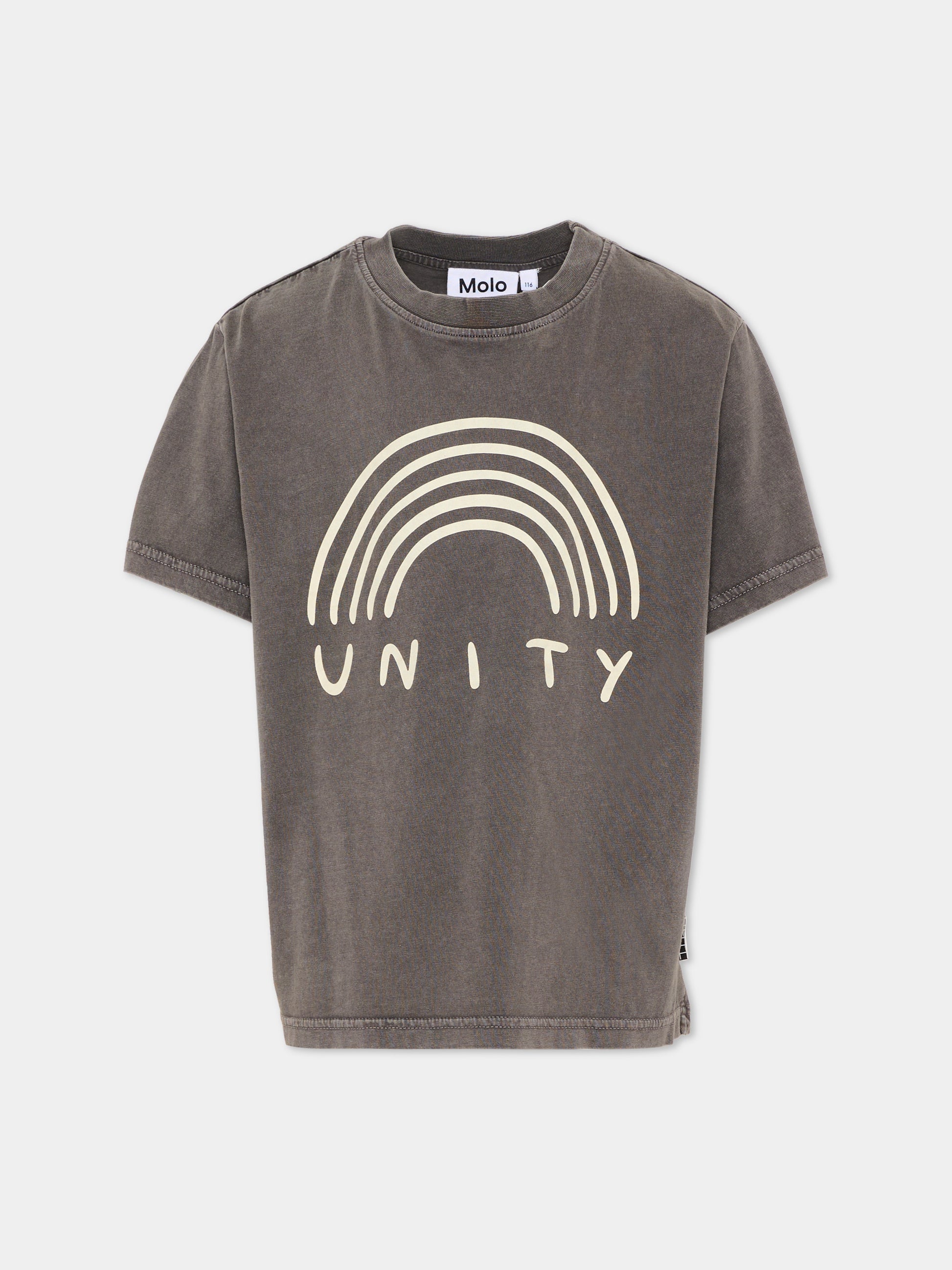 T-shirt grigia Rodney per bambini,Molo,1S26A216 9889