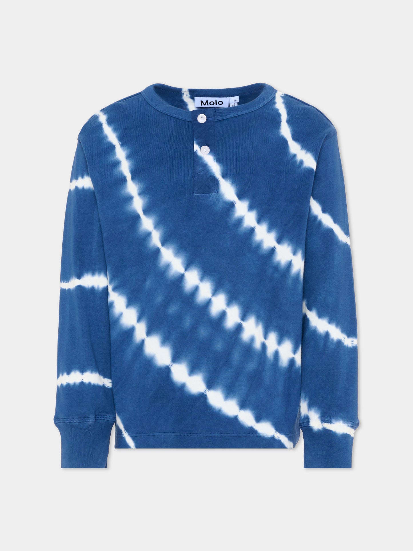 T-shirt blu Riff per bambino stampa tie-dye,Molo,1S26A407 5988