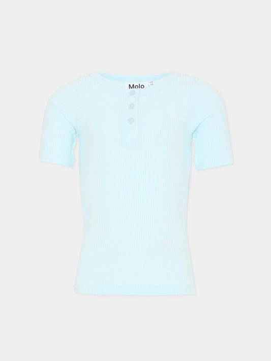T-shirt celeste Rosey per bambina,Molo,2S26A205 5646