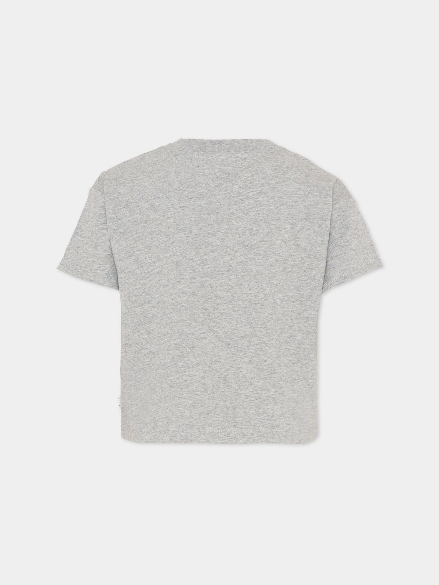 T-shirt Reinette crop grigia per bambina con arcobaleno,Molo,2S26A210 1046