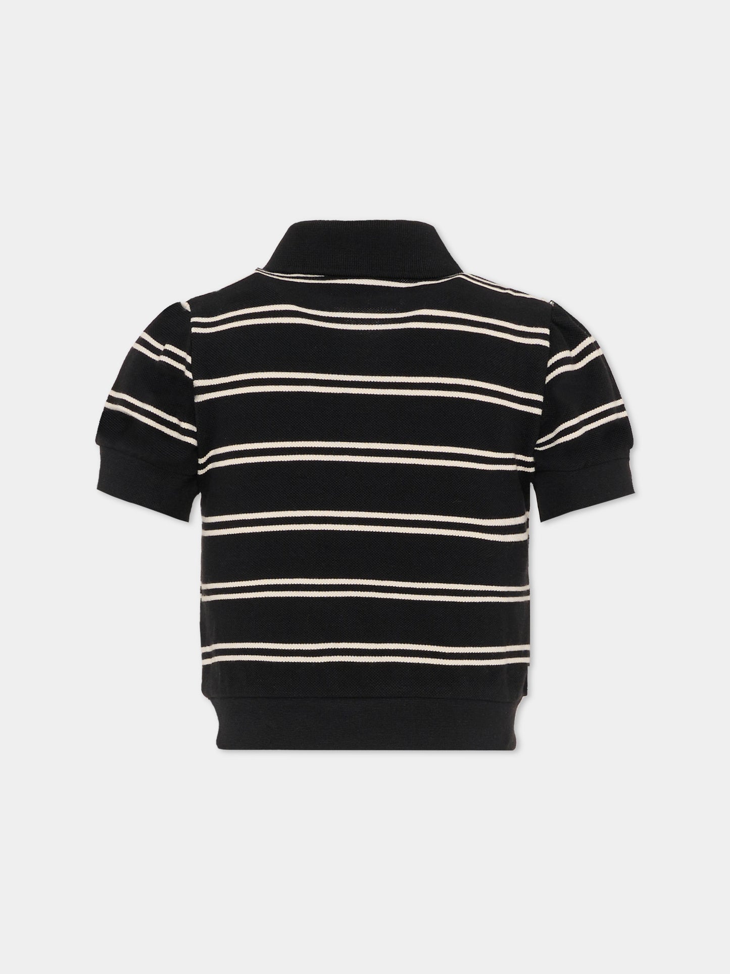 Polo crop Raki nera per bambina,Molo,2S26A221 9495