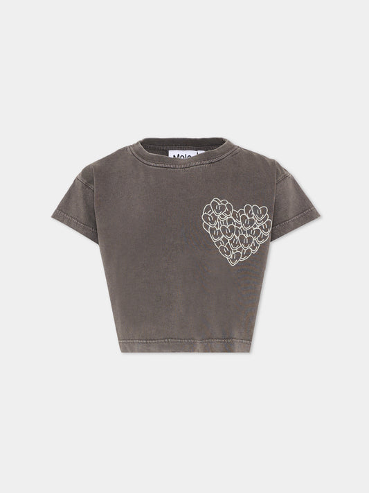 T-shirt nera Runi per bambina,Molo,2S26A230 5619