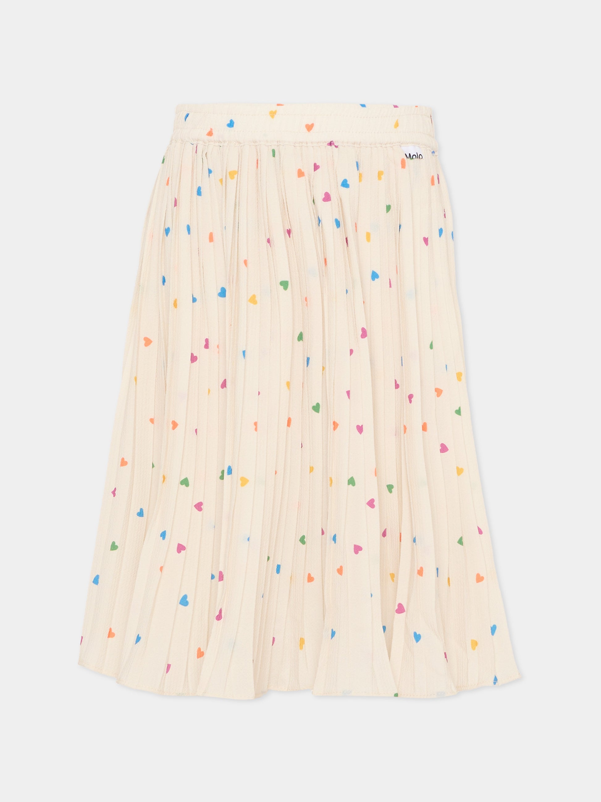 Gonna Bess avorio per bambina con cuori,Molo,2S26D108 9537