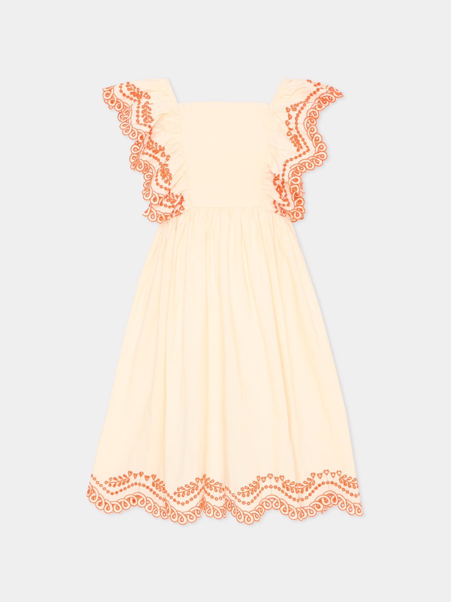 Vestito avorio Clementine per bambina ricamato,Molo,2S26E107 2444