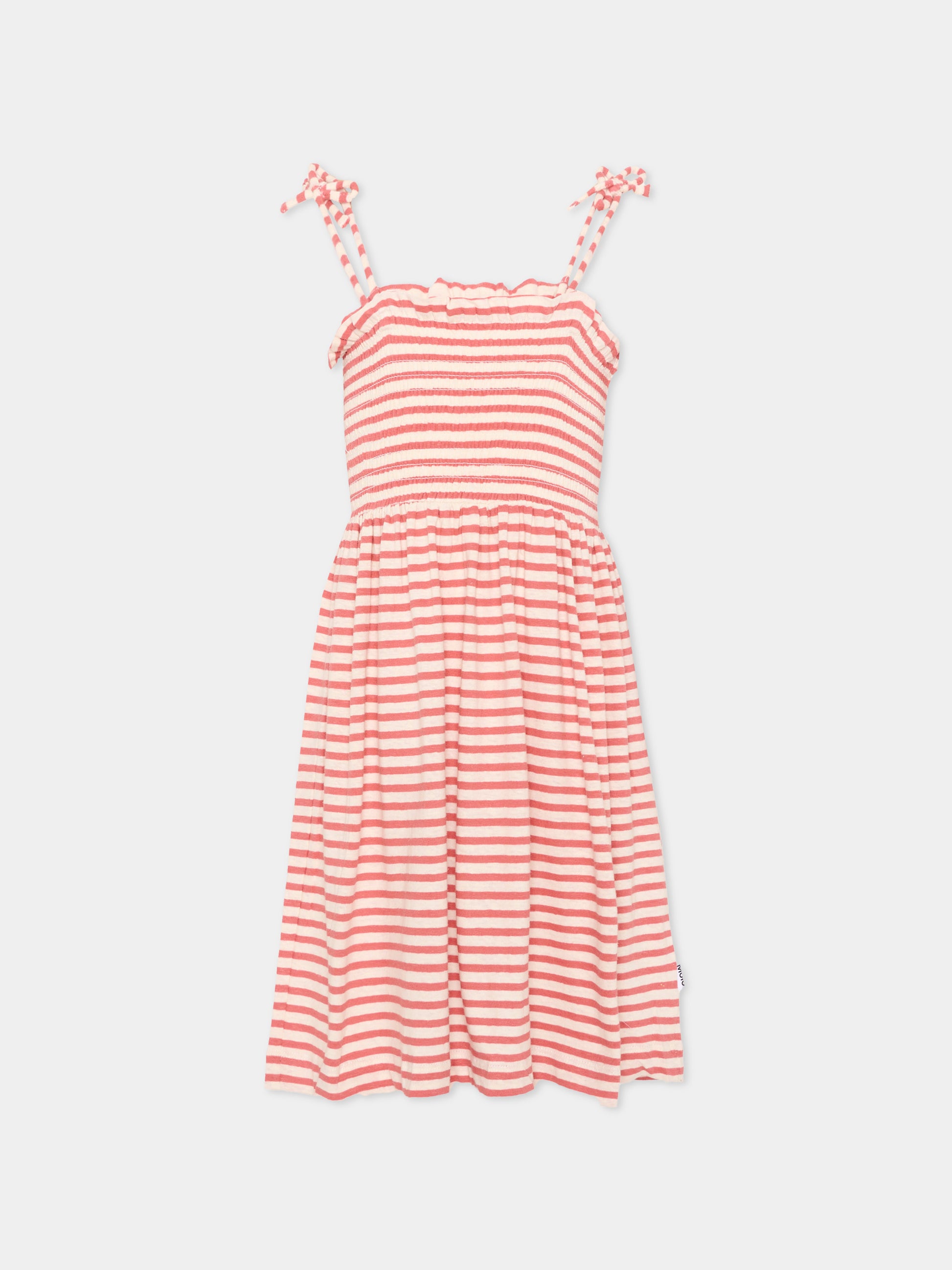 Vestito rosso Cheryl per bambina a righe,Molo,2S26E124 9583