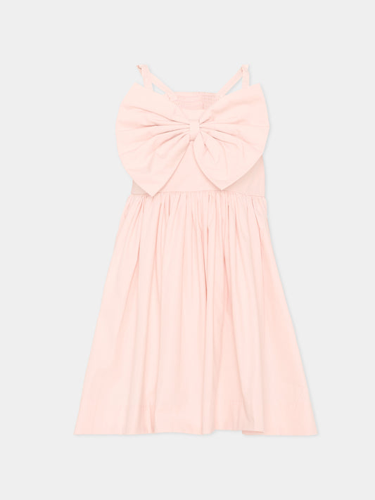 Abito rosa Caysi per bambina con maxi fiocco,Molo,2S26E140 5647