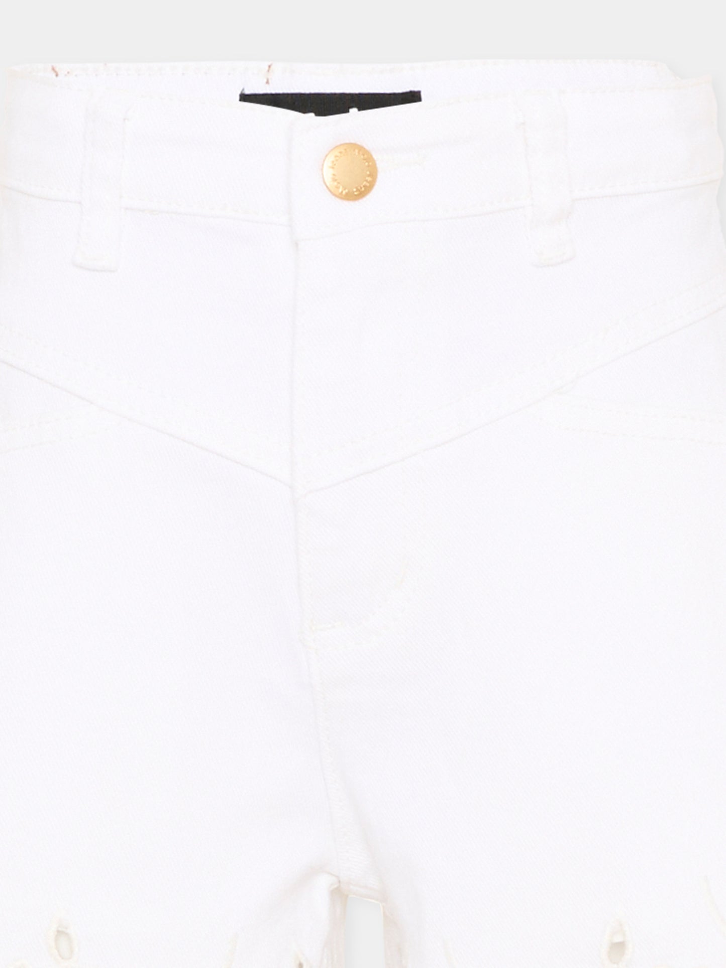 Shorts bianchi Adalyn per bambina con ricami,Molo,2S26H116 5636