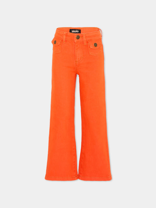 Jeans arancione Atla per bambina,Molo,2S26I114 5641