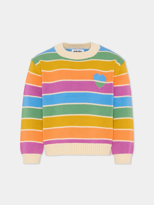 Maglione Gitty multicolor per bambina con cuore,Molo,2S26K201 9827