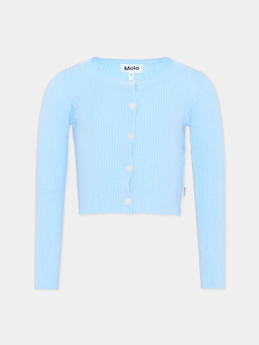 Cardigan celeste Giselle per bambina,Molo,2S26K308 5637