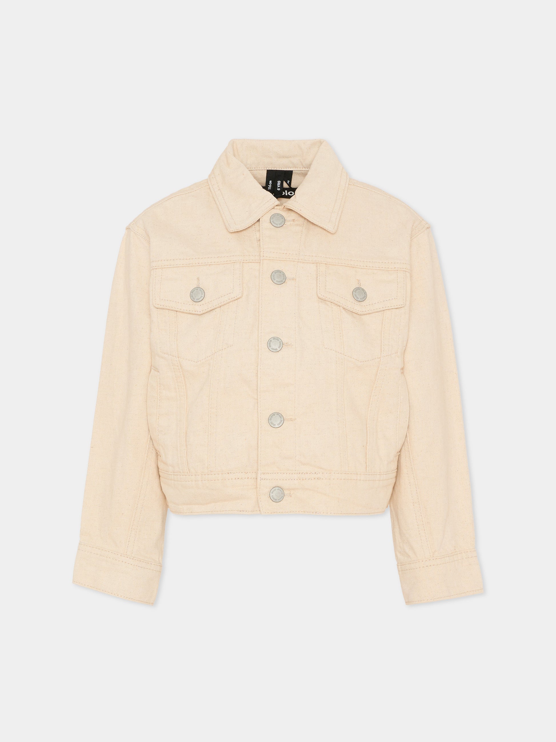 Giubbotto di jeans Hipolito beige per bambini,Molo,5S26M304 8894