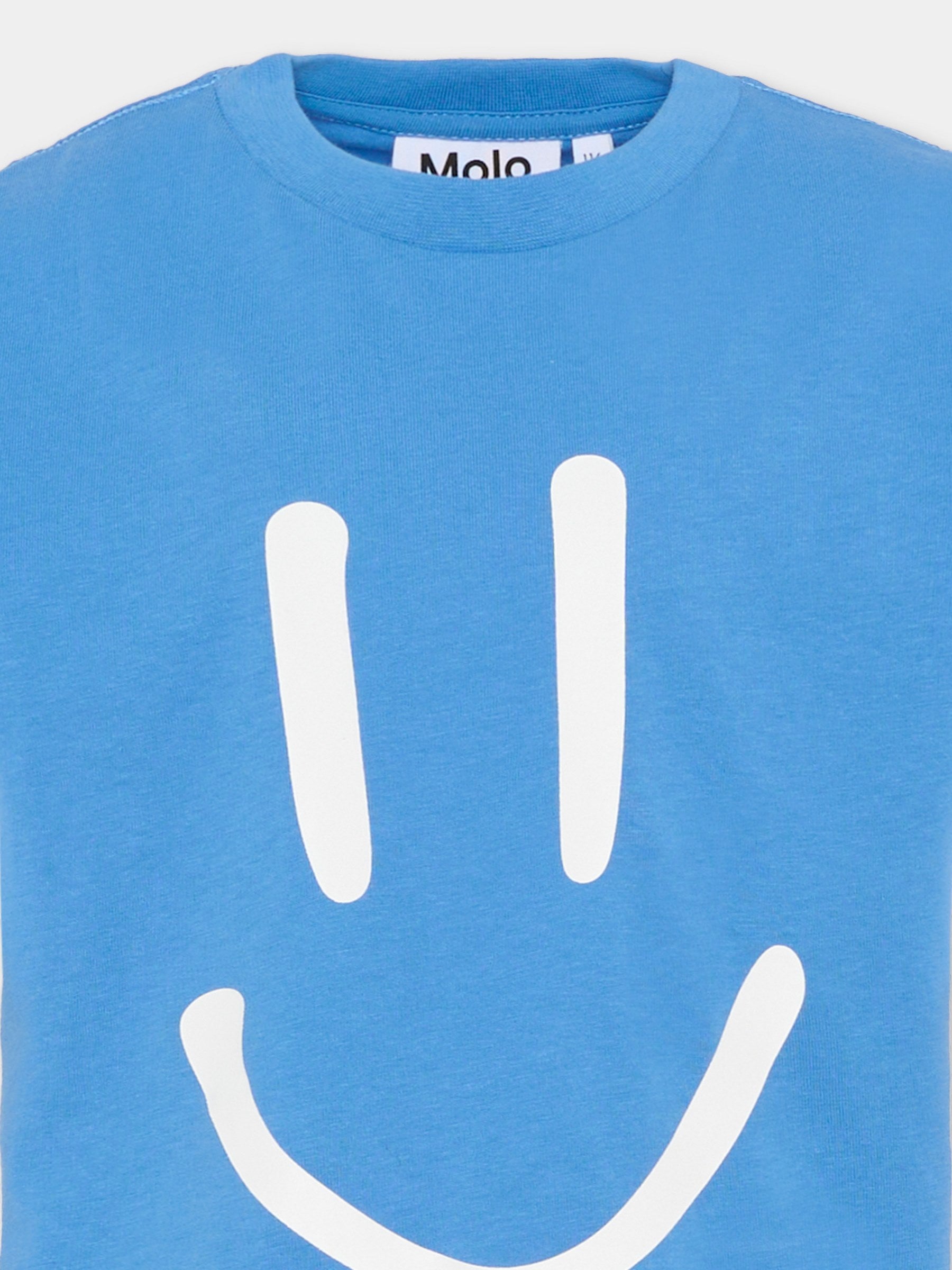 T-shirt Roxo azzurra per bambini con smile,Molo,6S26A201 5615