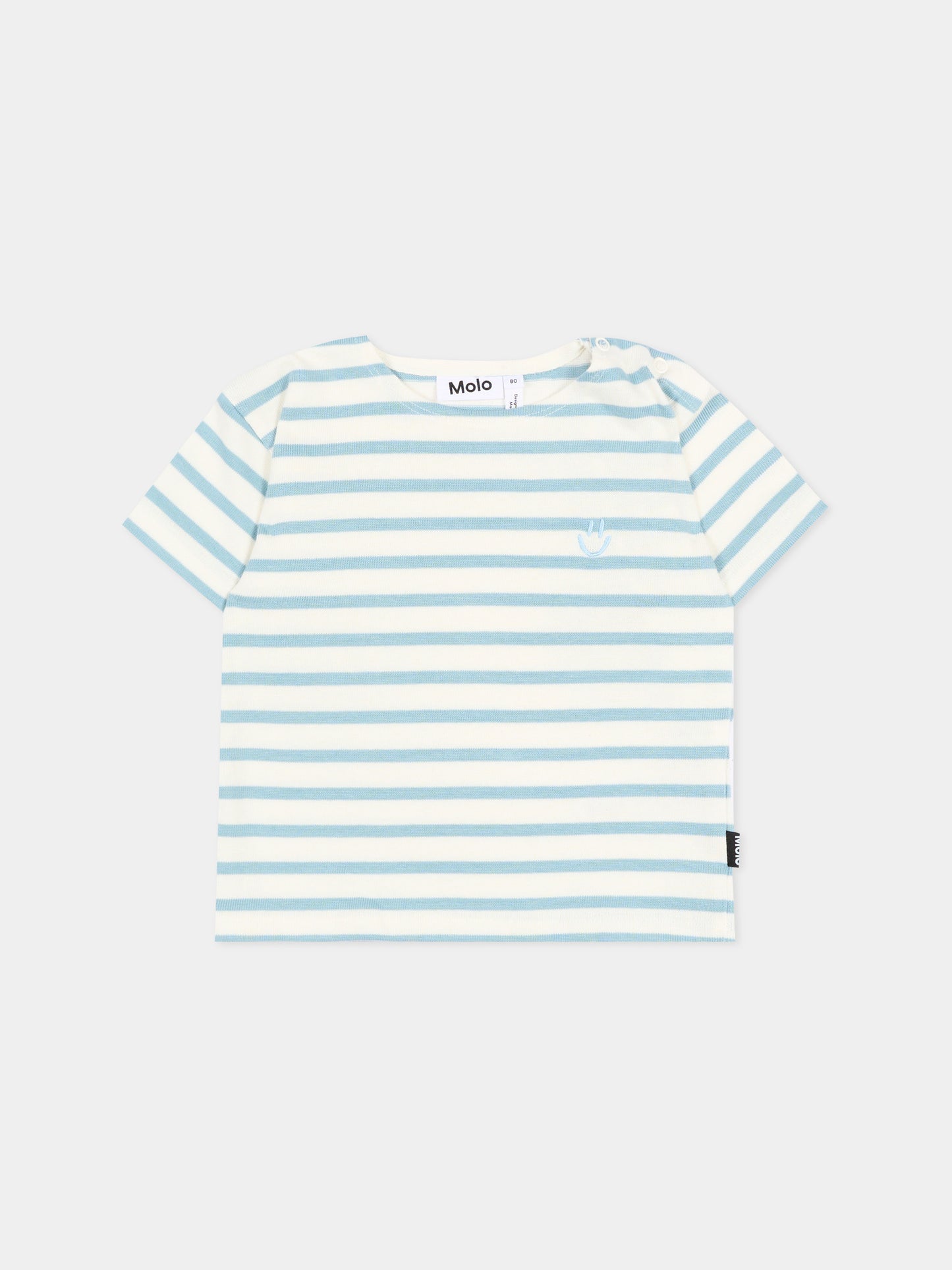 T-shirt azzurra Eivor per neonato a righe,Molo,6S26A211 5677