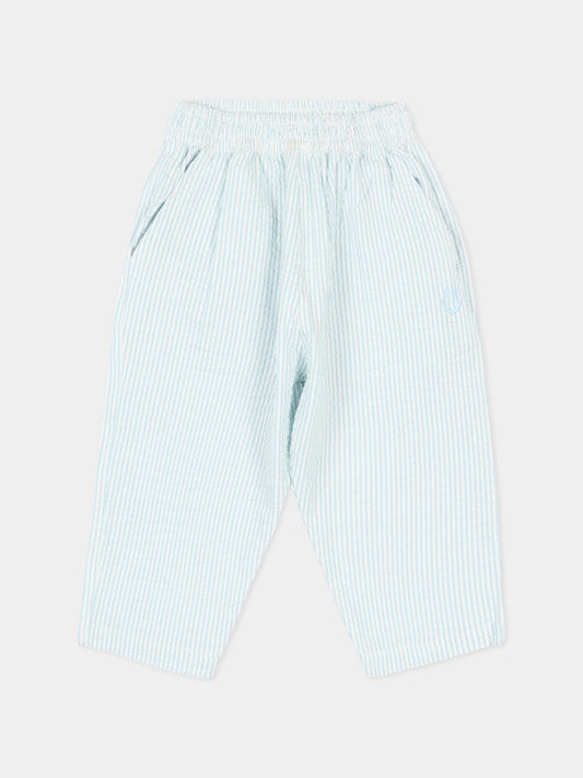 Pantaloni celesti Sois per neonati a righe,Molo,6S26I204 9568