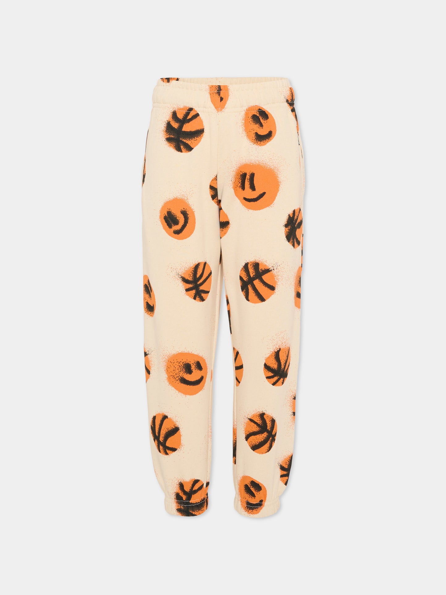 Pantaloni Adan beige per bambini con palla da basket,Molo,6S26I209 9544