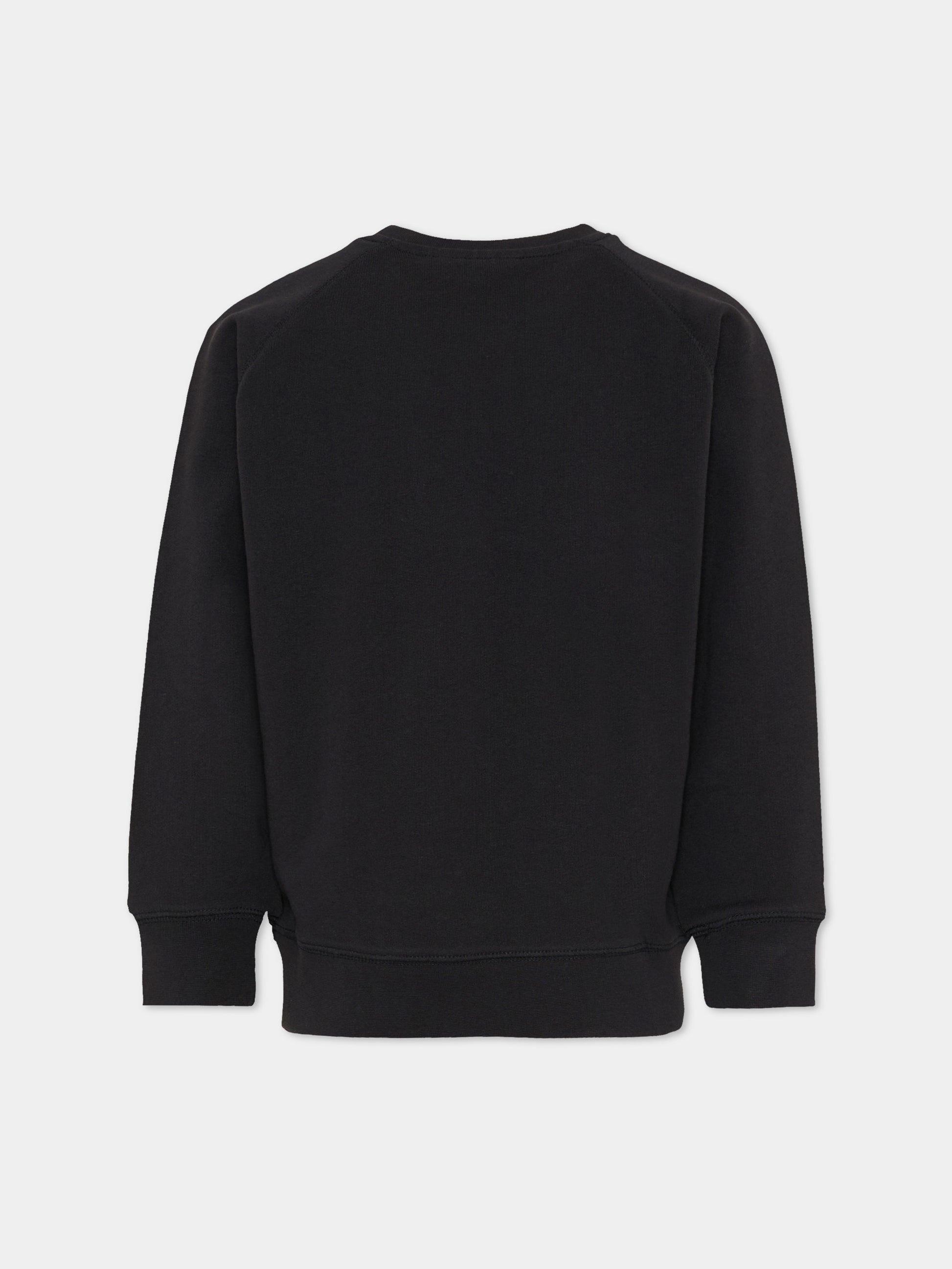 Felpa Mike nera per bambini con smile,Molo,6S26J201 0099