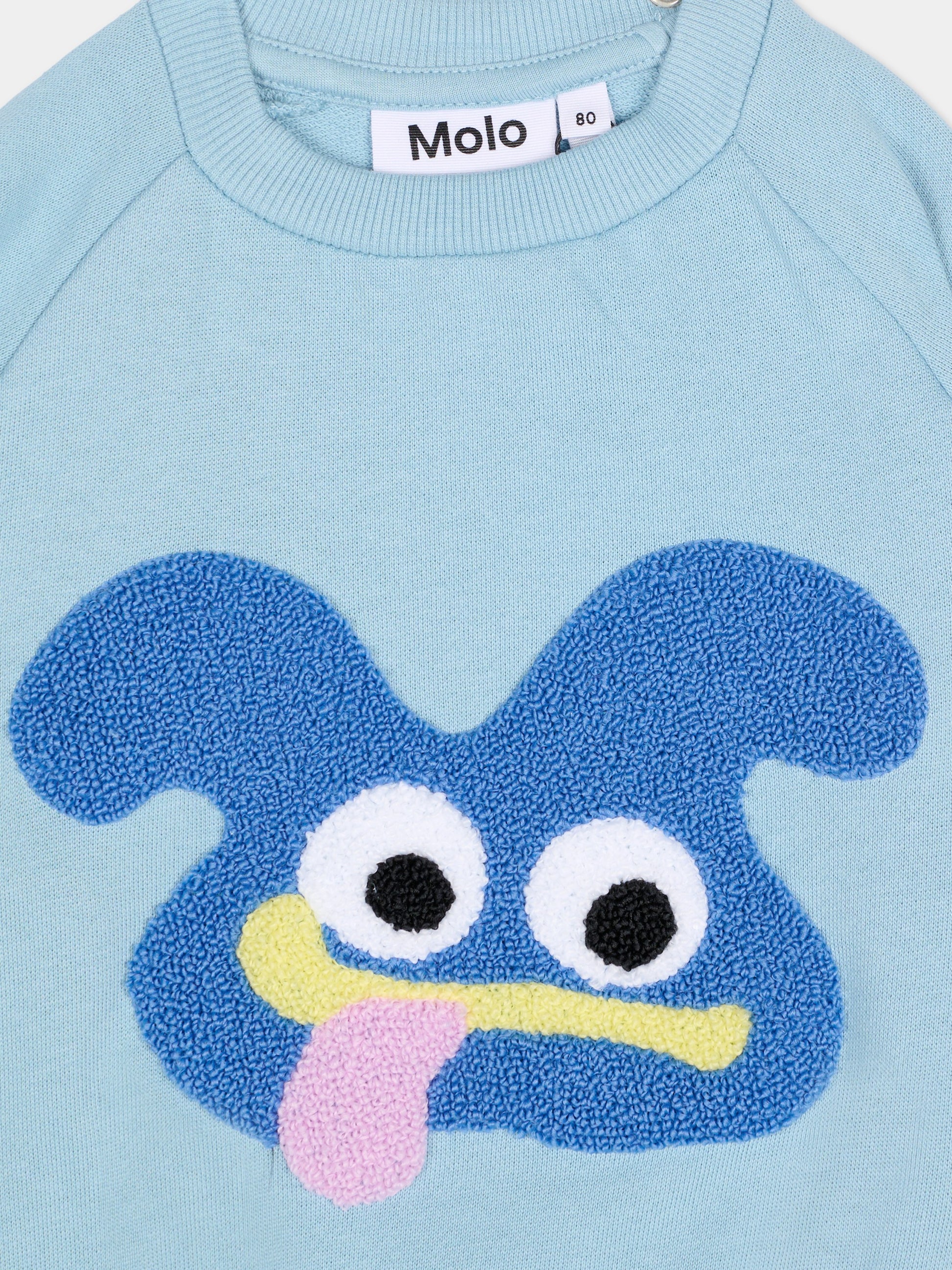 Felpa Disc celeste per neonato con animale,Molo,6S26J203 5614