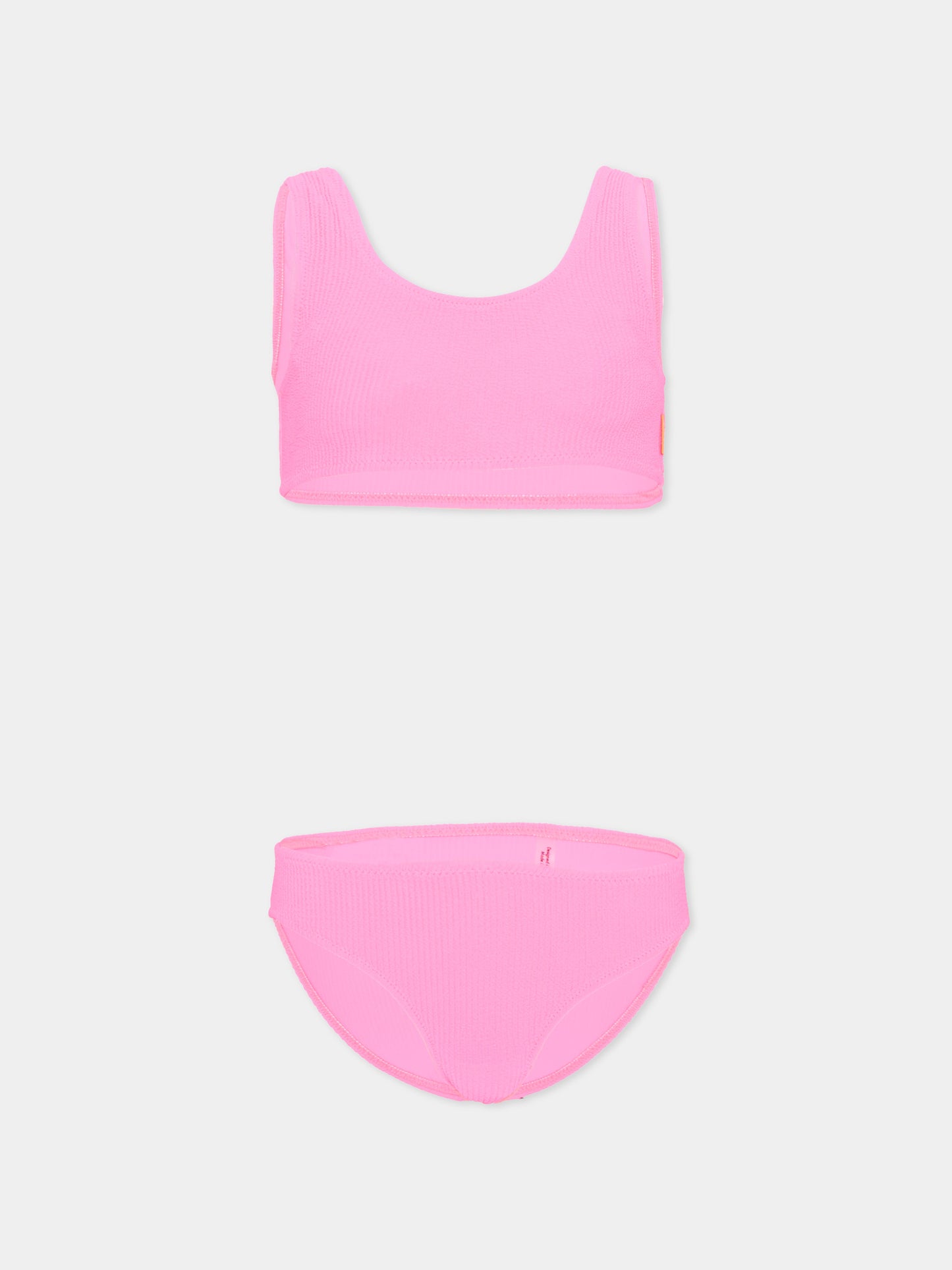 Bikini fucsia Nola Crepe per bambina