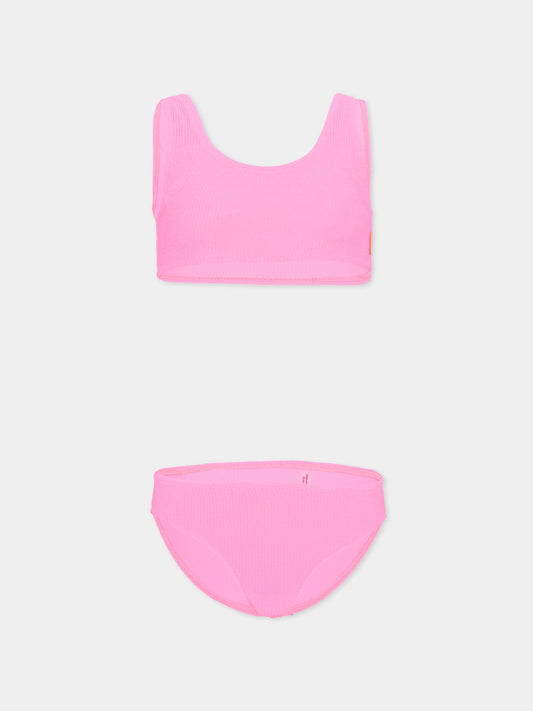 Bikini fucsia Nola Crepe per bambina