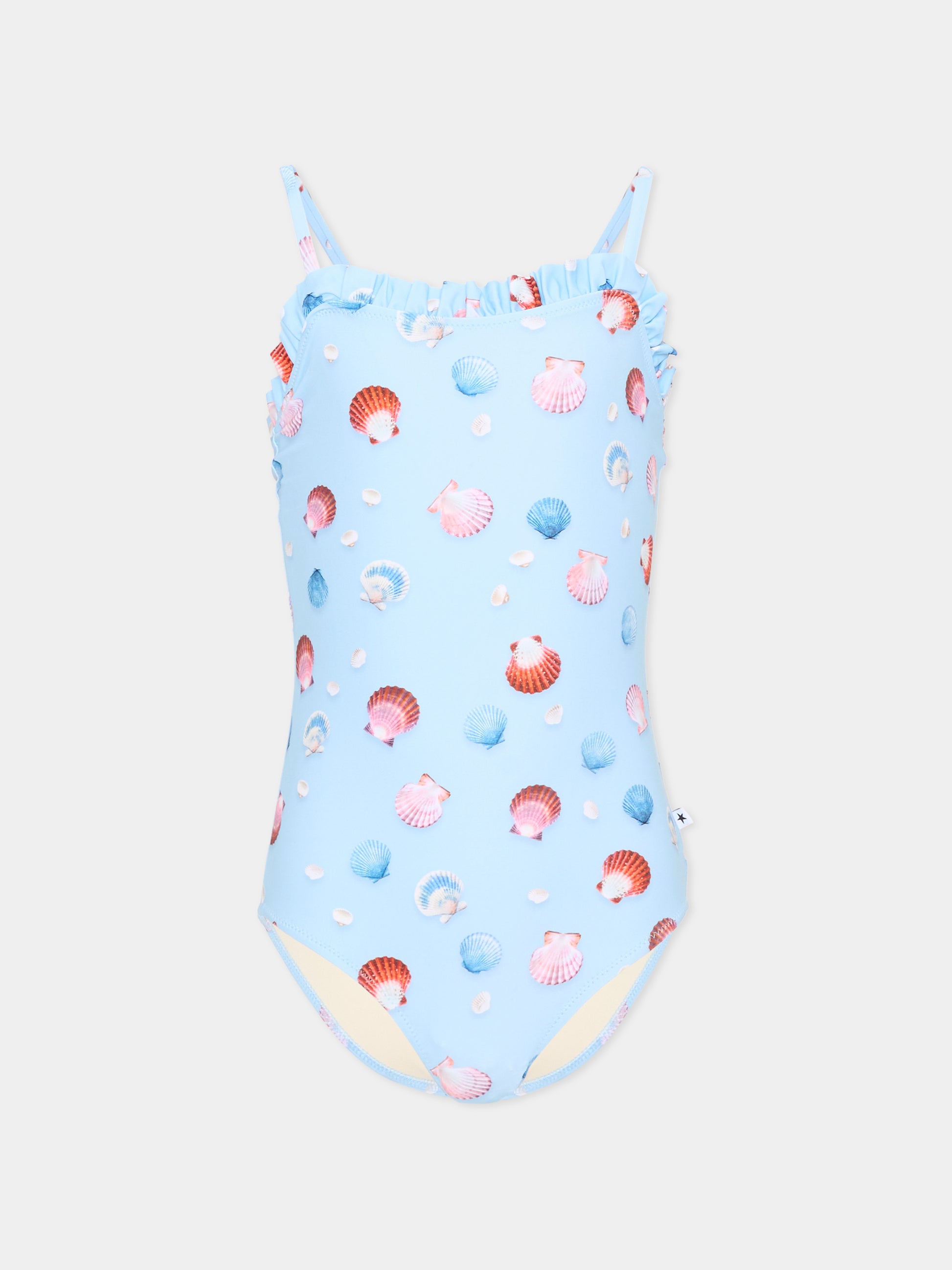 Costume celeste Nakia per bambina con conchiglie,Molo,8S26P501 9528