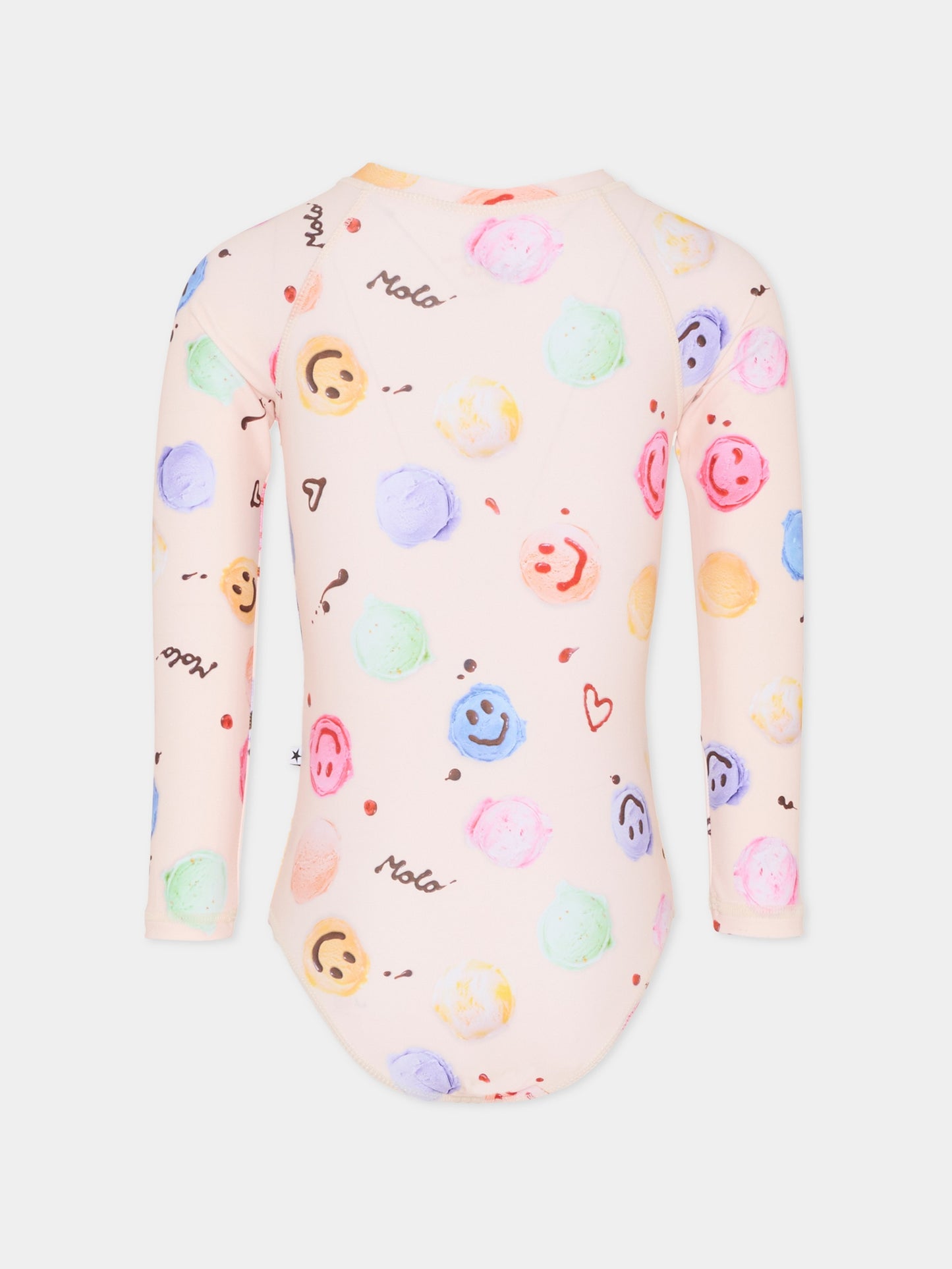 Costume intero Anti UV Necky  beige per bambina con smile,Molo,8S26P516 9502