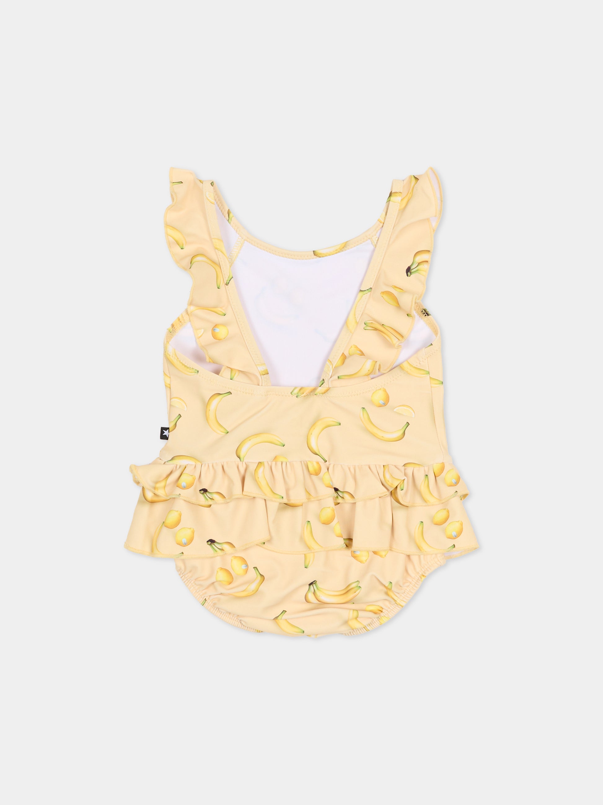 Costume intero Nalani giallo per neonata con banane e limoni,Molo,8S26P524 9501