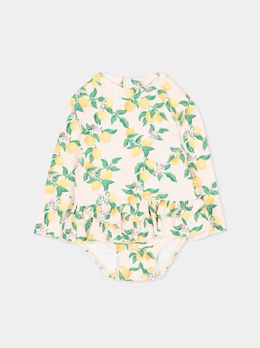 Costume intero Narice Anti UV multicolor per neonata con limoni,Molo,8S26P525 9516