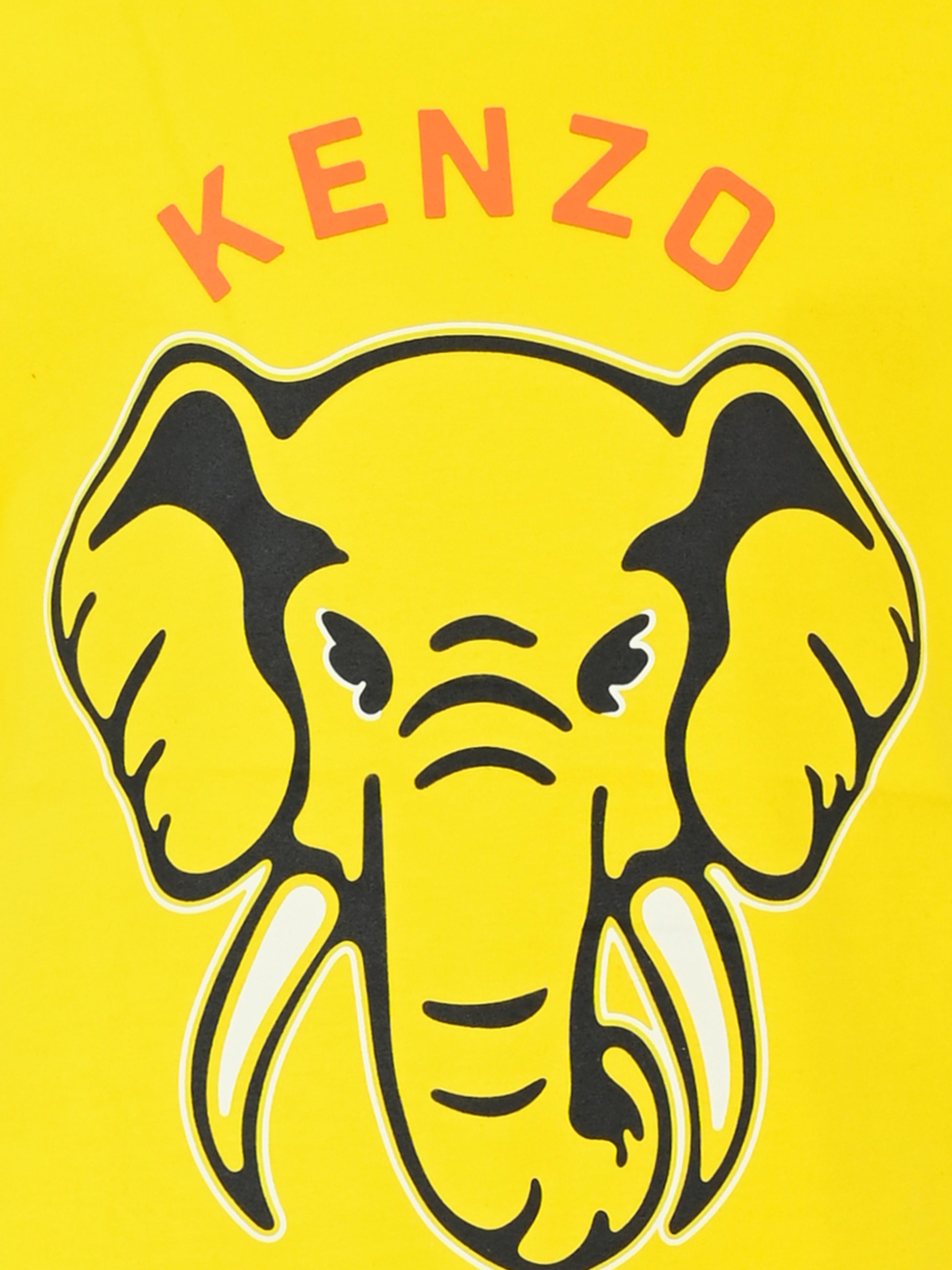 T-shirt gialla per bambino con elefante,Kenzo Kids,K61165 525